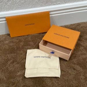Louis Vuitton authentic wallet box, dust bag and LV receipt envelope